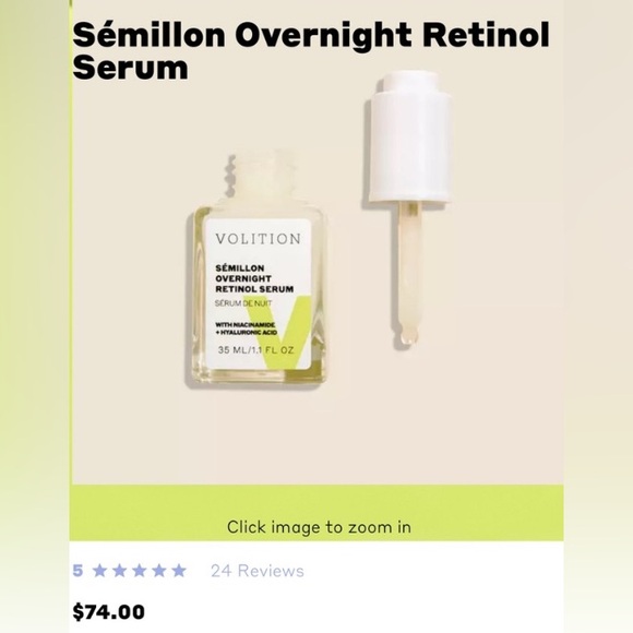 Sémillon Overnight Retinol Serum with Niacinamide + Hyaluronic Acid New! - Picture 4 of 4